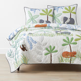 Jungle Quilt - White, Twin