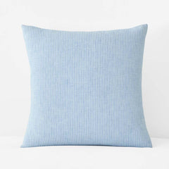 Yarn-Dyed Pencil Stripe Quilted Sham - Blue, Euro