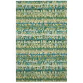 Paint Chip Hand Hooked Wool Rug - Moss, 6' x 9'