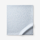 Jacquard Leaf Yarn-Dyed Premium Smooth Supima® Cotton Wrinkle-Free Sateen Flat Bed Sheet - Blue Shadow, Twin/Twin XL