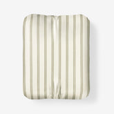 Tailored Stripes and Plaids Classic Cool Cotton Percale Fitted Bed Sheet - Narrow Stripe Moss Green, Full