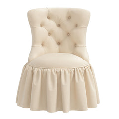 Velvet Ruffle Chair - Pearl