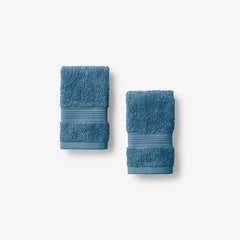 Regal Egyptian Cotton Washcloths, Set of 2 - Ocean Blue