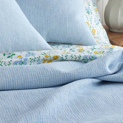Yarn-Dyed Pencil Stripe Quilt - Blue, Full/Queen
