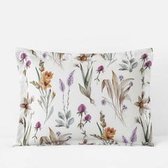 Stem Florals Premium Smooth Wrinkle-Free Sateen Sham - Ivory Multi, Standard