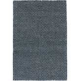 Honeycomb Handwoven Wool Rug - Indigo, 8' x 10'