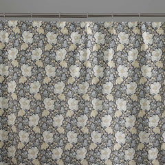 Tapestry Floral Garment Washed Cotton Percale Shower Curtain - Ivory Multi