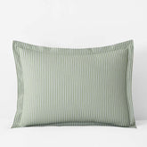 Tira Floral Classic Cool Cotton Percale Sham - Stripe Green, King