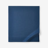 Classic Ultra-Cozy Cotton Velvet Flannel Flat Bed Sheet - Slate Blue, Twin/Twin XL