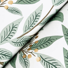 Willowberry Traditional Wallpaper - Sage White, Swatch