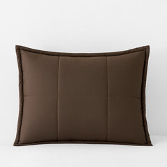 Quilted Sham - Dark Brown, Standard