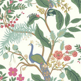 Peacock Traditional Wallpaper - Periwinkle, Swatch