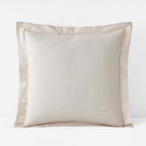 Solid Garment Washed Cotton Percale Sham - Buff, Euro