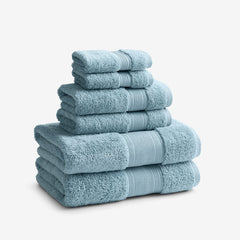 Regal Egyptian Cotton 6-Piece Bath Set - Blue Sky
