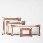 Double Border Classic Wrinkle-Free Sateen Pillow Covers - Caramel, Lumbar