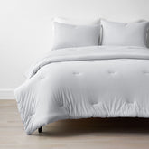 T-Shirt Soft Jersey Knit Comforter Set - Light Gray, Full