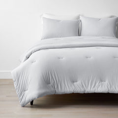 T-Shirt Soft Jersey Knit Comforter Set - Light Gray, Twin/Twin XL