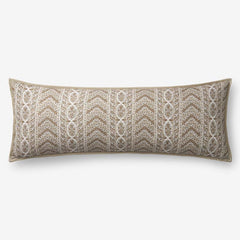Kaveri Decorative Lumbar Pillow Cover - Beige Tan, 14 in. x 40 in.