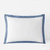 Solid Border Classic Cool Cotton Percale Sham - Slate Blue, Standard