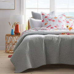 Voile Sham - Gray, Euro