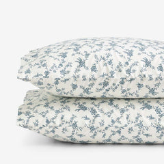 Tapestry Vine Garment Washed Cotton Percale Pillowcase Set - Ivory Multi, King