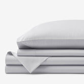 Classic Smooth Wrinkle-Free Sateen Bed Sheet Set - Gray Mist, Queen