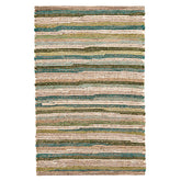 Francisco Green Handwoven Cotton Rug - Green, 2' 6" x 8' Runner