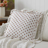 Flowers Decorative Square Pillow Cover - Flowers Nutmeg, 20 in. x 20 in.