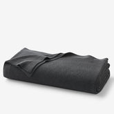 Classic All Season Breathable Cotton Knit Blanket - Dark Gray, Full/Queen