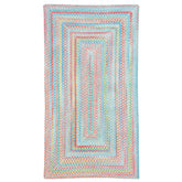 Garden Stripe Reversible Braided Cotton Rug - Blue, 6' x 9'