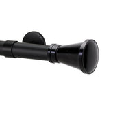 Taper Finial and 1" diameter Rod Set - Black, 72"