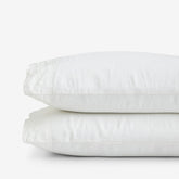 Premium Breathable Washed Linen Solid Pillowcase Set - White, Standard