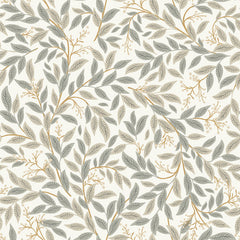 Willowberry Traditional Wallpaper - Linen White, Roll
