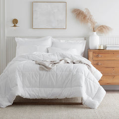 Classic Cool Cotton Percale Comforter - White, Full/Queen