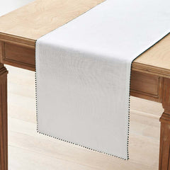 Pom Fringe Table Runner - Green, 16 in. x 90 in.