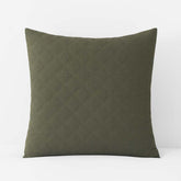 Waffle Quilted Sham - Olive, Euro