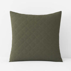 Waffle Quilted Sham - Olive, Euro