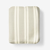 Tailored Stripes and Plaids Classic Cool Cotton Percale Fitted Bed Sheet - Wide Stripe Moss Green, King