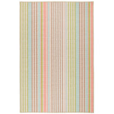 Ana Ticking Washable Rug - Aqua, 4' x 6'