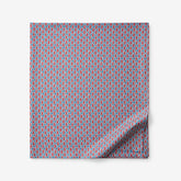 Butti Floral Premium Smooth Sateen Flat Bed Sheet - Red/Blue, Full