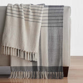 Textured Boucle Throw - Charcoal Gray