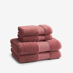 Regal Egyptian Cotton 4-Piece Bath & Hand Towel Set - Clay