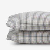 Classic Stripes and Plaids Cool Yarn-Dyed Cotton Percale Pillowcase Set - Mini Check Multi, Standard
