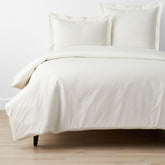 Premium Cool Organic Cotton Percale Duvet Cover - Ivory, King/Cal King