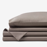 Classic Smooth Wrinkle-Free Sateen Bed Sheet Set - Cinder, Twin XL