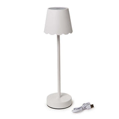 Scallop Cordless LED Table Lamp - White