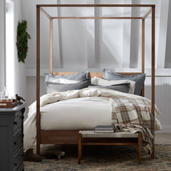 Classic Ultra-Cozy Cotton Velvet Flannel Bed Sheet Set - Ivory, Full