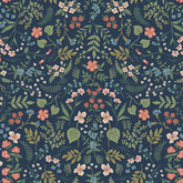 Wildwood Traditional Wallpaper - Navy, Swatch
