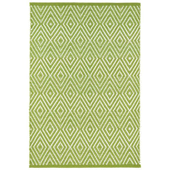 Diamond Handwoven Indoor/Outdoor Rug - Green, 2' 6" x 8' Runner