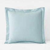 Solid Garment Washed Cotton Percale Sham - Cloud Blue, Euro